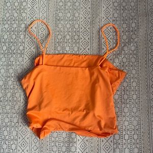 orange cropped tank top